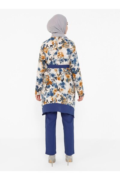 Tavin Women's Indigo Tunic Trousers Double Set