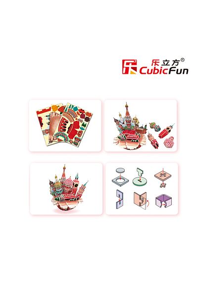 Cubic Fun 3D 68 قطعة لغز سيتي سكيب موسكوفا شهير Kompozisyonu