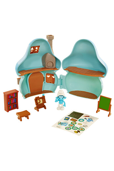 ŞİRİNLER Jakks Pacific Şirinler Kayıp Köy Bilgin Şirin Mantar Evi Oyun Seti