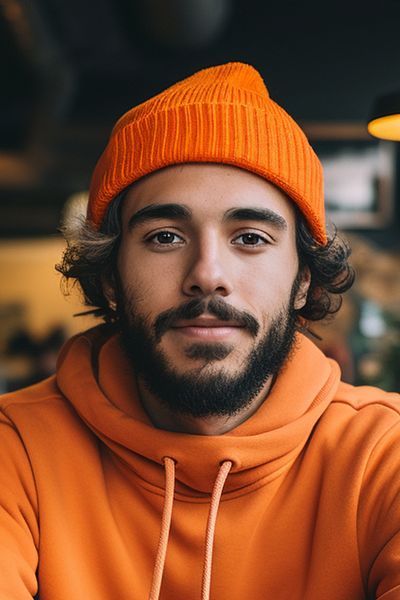 SadeRenk Orange Unisex Beret