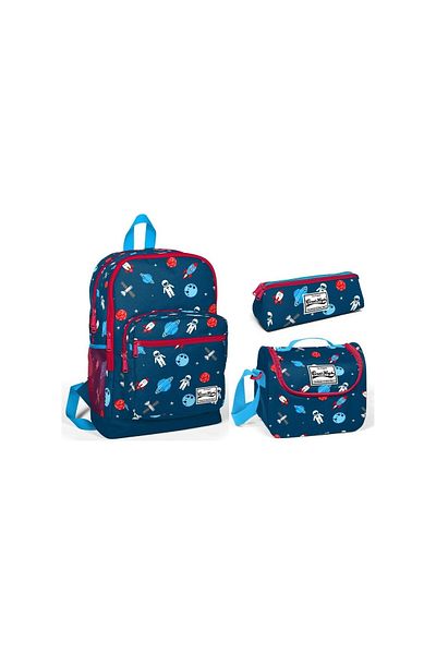 Yaygan Çanta Set de geanți pentru școală primară Blue Coral High cu astronaut și imprimeu spațial pentru băiat