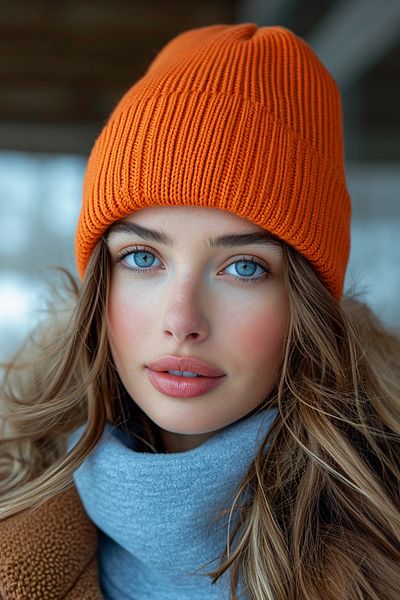 SadeRenk Orange Unisex Beret