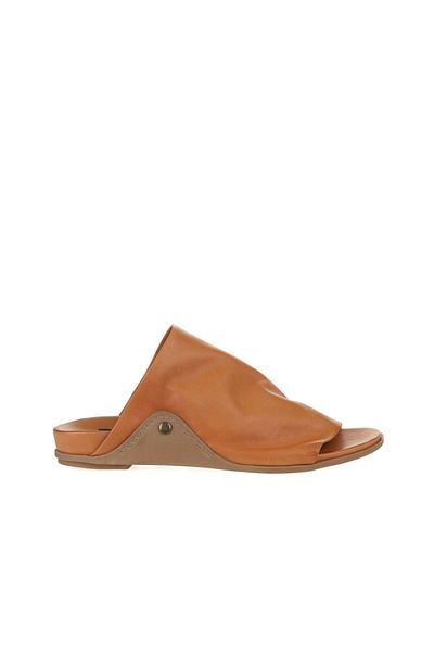 Bueno Shoes Γυναικείες δερμάτινες φλατ παντόφλες - 01wu7602