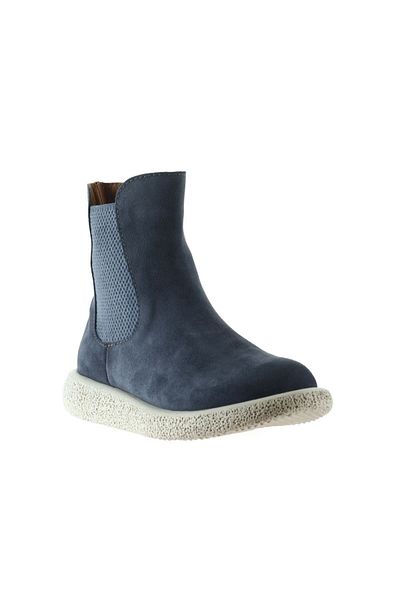 Bueno Shoes Suede Γυναικείες Μπότες Μπλε - Flat Cut 01wu8905
