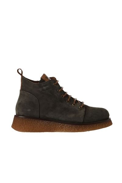 Bueno Shoes Γυναικείες Flat Μπότες Khaki Suede 01wv5204