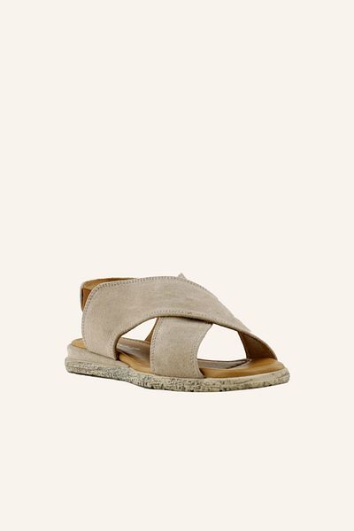 MARCATELLI Sandale din piele de piele intoarsa bej - elegante si confortabile