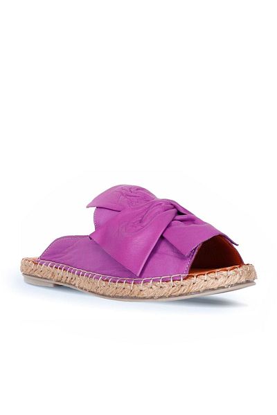 Bueno Shoes Espadrile de damă din piele liliac - 01wn1632 Model Papuci