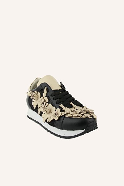 MARCATELLI Nud-siyah Lavin Deri Sneaker