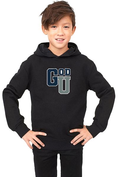 Tshirthane Детски суичър с качулка Gen V Godolkin University Abbreviation Black 3ip