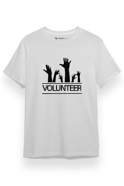 Tshirthane Εικονίδιο Volunteer Hands Λευκό κοντομάνικο ανδρικό μπλουζάκι