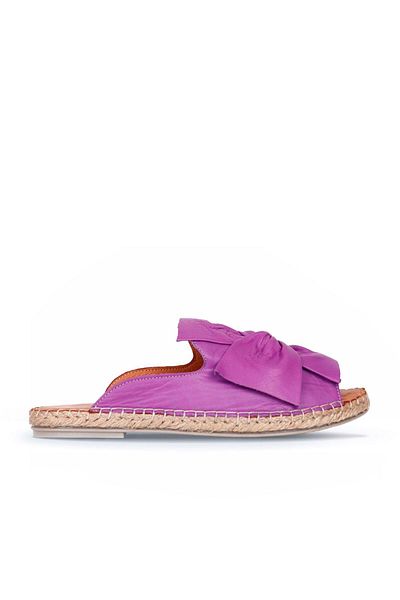 Bueno Shoes Espadrile de damă din piele liliac - 01wn1632 Model Papuci