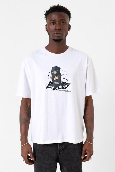 Tshirthane Ανδρικό μπλουζάκι μεγάλου μεγέθους Boogiepop Phantom Yin Yang White