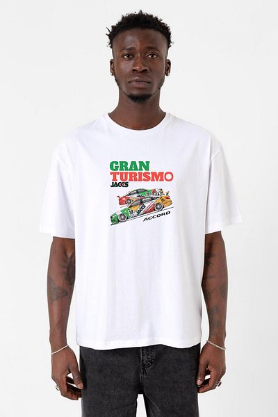 Tshirthane Ανδρικό μπλουζάκι Gran Turismo Jaccs Accord White Oversize