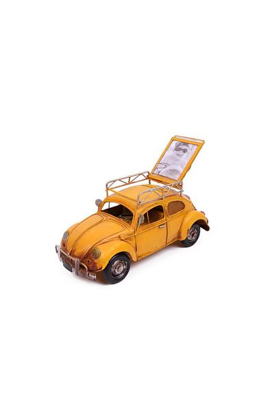 LiderGlobal Decorative Metal Car with Frame and Moneybox Gift