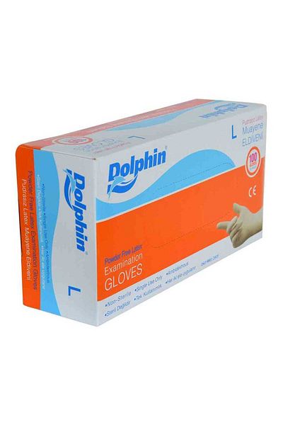 kapsulavm Powder-Free White Latex Exam Gloves Large Size (L) Pack of 100