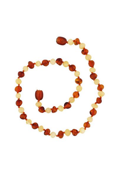 RUBY DESİGNS Baby Drop Amber Teeth Necklace