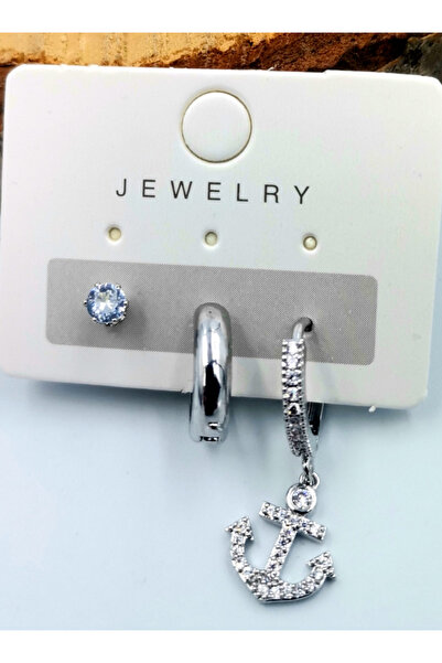 Monalisa Home 316 L Triple Figured Steel Hoop Earrings