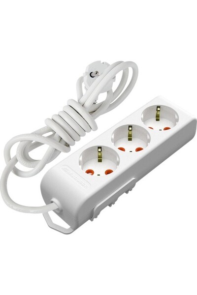 Mutlusan Ri-Tech 3'lü Topraklı Grup Priz Çocuk Korumalı 5 m Kablolu