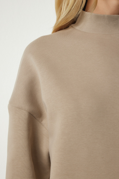 Lovelyİstanbul Φούτερ με βασικό γιακά με ράστερ VIZON LUB0039