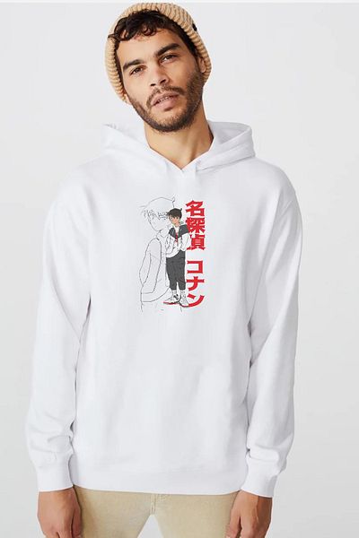 Tshirthane Φούτερ με κουκούλα 3 ip ανδρικής κουκούλας Shinichi Kudo Anime Detective Conan