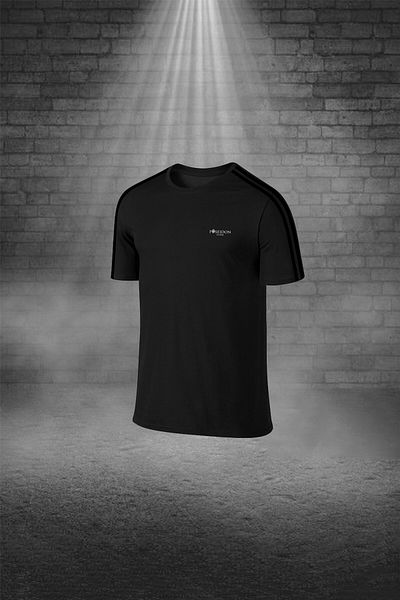 POSEIDON STORM Мъжки комплект Dri-fit Oversize - черна тениска и шорти, с джобове, удобни, за ходене и бягане (4xL-1)