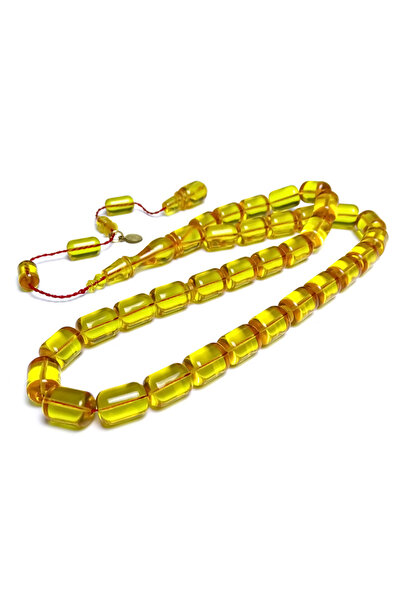 Tesbih Ruyasi Yellow System Master Working Fire Amber Rosenkranz