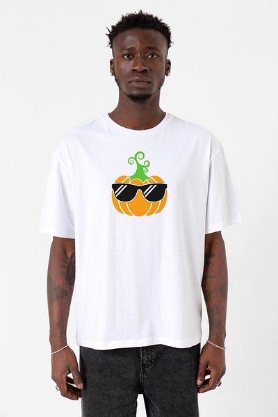 Tshirthane Cool Pumpkin White ανδρικό μπλουζάκι ποδηλασίας