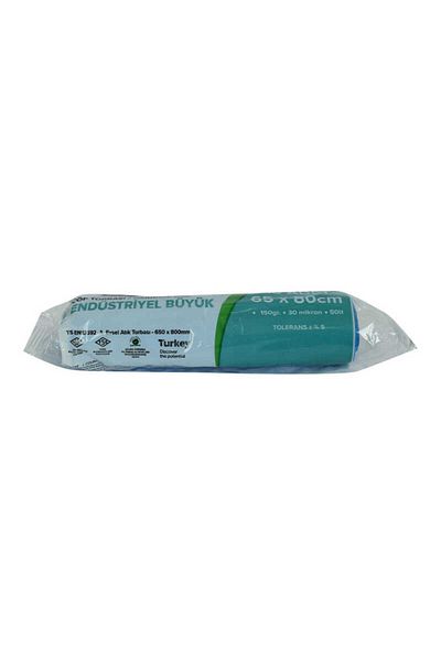 BilfolD Garbage Bag Large Size 65x80Cm 150Gr 30Micron 50Lt Blue Roll 10 Pieces