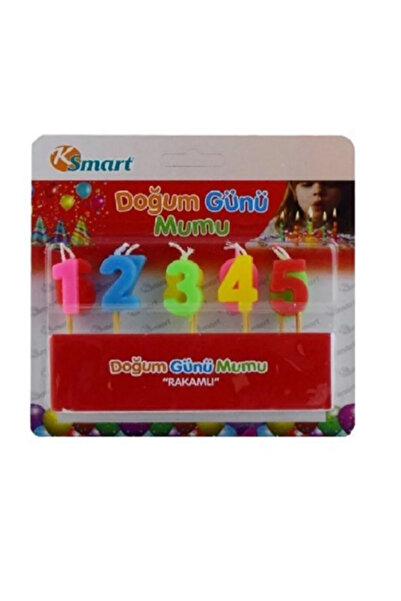 Genel Markalar Kartela Rakamlı Doğum Günü Mumu(1-10)