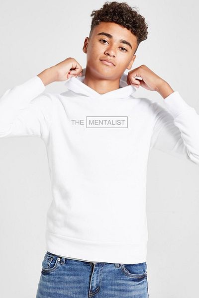 Tshirthane Hanorac alb cu glugă cu 3 frânghii pentru copii The Mentalist Letter