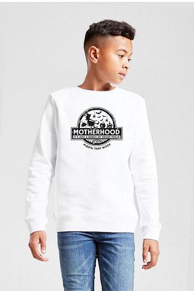 Tshirthane Hanorac 2ip pentru copii Motherhood Witch White