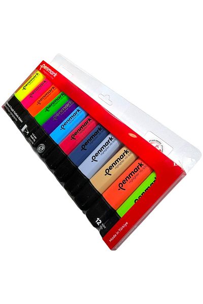 penmark Fosforlu Kalem 12 Li Karışık Renk 6 Neon 6 Tropic Renkler