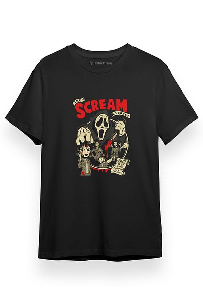 Tshirthane Scream Retro The Legacy - Men's Black Short Sleeve T-Shirt