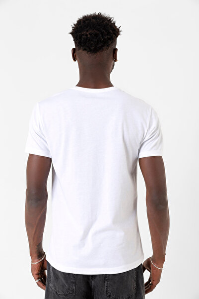 Tshirthane March 18 White Men's Bicycle Collar T-Shirt