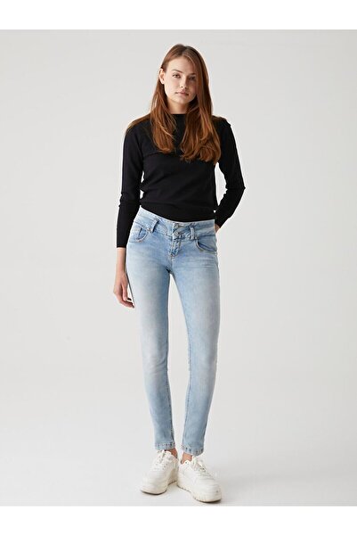 Ltb Pantaloni de blugi cu talie medie Zena