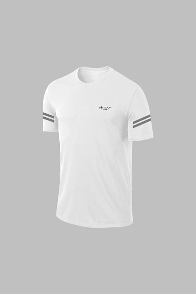 POSEIDON STORM Мъжки комплект от бяла тениска Dri-Fit Oversize и шорти - обло деколте, къс ръкав (4XL-1)