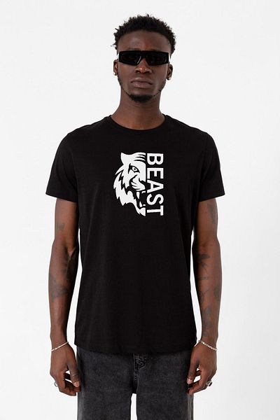 Tshirthane Ανδρικό μπλουζάκι Mr Beast Half Face Μαύρο