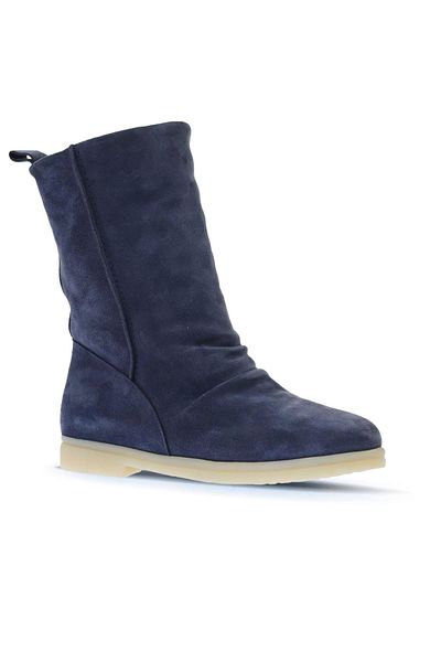 Bueno Shoes 01wt3305 Model Ghete de damă din piele intoarsa albastra