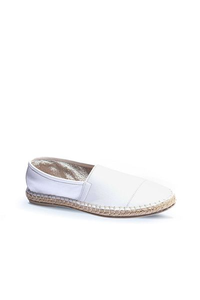 BUENO Espadrile de damă din piele albă - 01wj0300