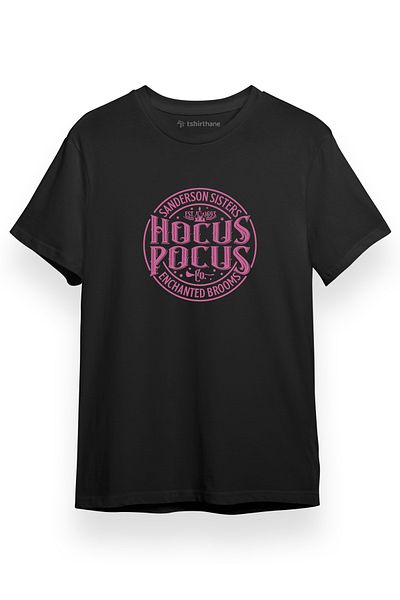 Tshirthane Ανδρικό μπλουζάκι Hocus Pocus Sanderson Sisters Μαύρο κοντομάνικο