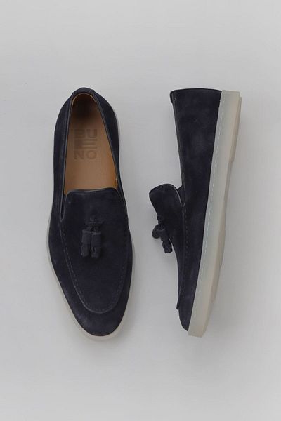 Bueno Shoes Мъжки мокасини - тъмносини кожени, 11м22058