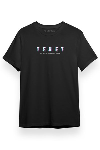 Tshirthane Tenet We Live In A Twilight World Μαύρο κοντομάνικο ανδρικό μπλουζάκι