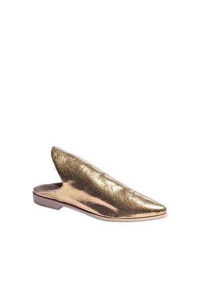 BUENO Shoes Bronz Deri Kadın Düz Terlik 01wn0139