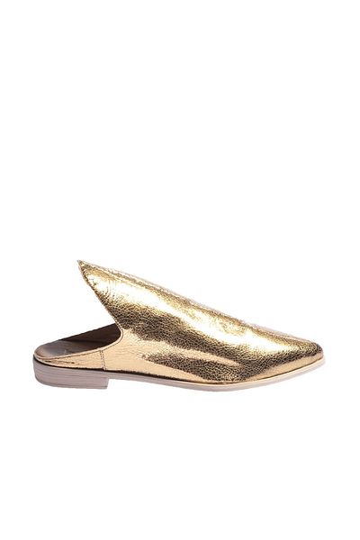 BUENO Shoes Bronz Deri Kadın Düz Terlik 01wn0139