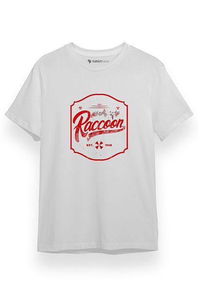 Tshirthane Resident Evil Καλώς ήρθατε στην πόλη του ρακούν Λευκό κοντομάνικο ανδρικό μπλουζάκι
