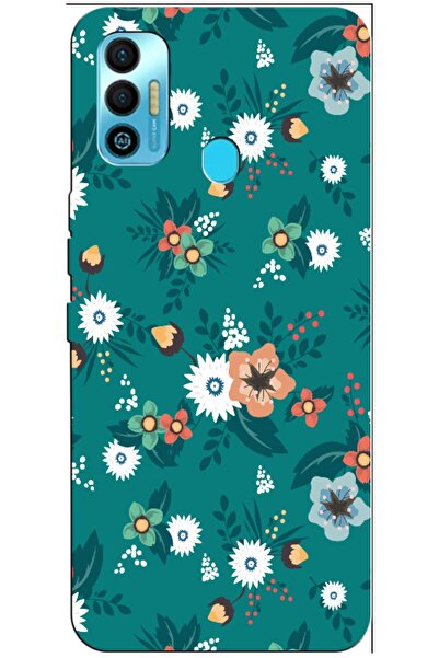 Zebana حافظة متوافقة مع هاتف TECNO Spark 7T من السيليكون بتصميم زهور الربيع 2...
