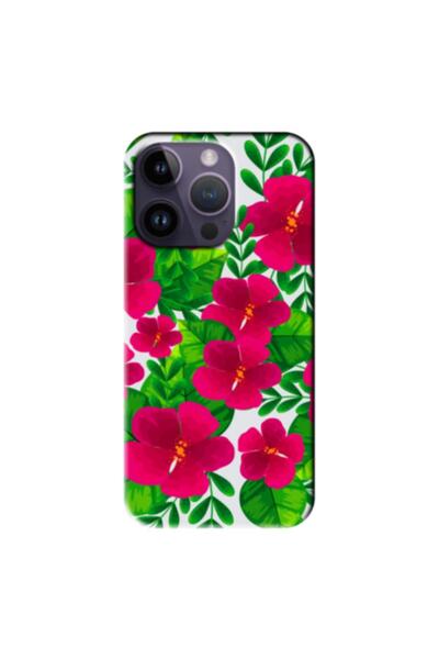 Zebana حافظة سيليكون متوافقة مع هاتف Apple iPhone 14 Pro Spring Flowers 9 (مط...