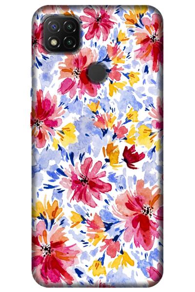 Dara Aksesuar حافظة متوافقة مع هاتف Xiaomi Redmi 9C من السيليكون Spring Flowe...