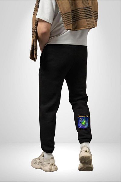 Angemiel Megadeth Heavy Metal 3 - Men's Black Sweatpants, 3 Thread Printed