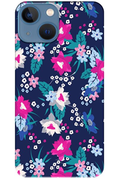 Zebana حافظة سيليكون متوافقة مع هاتف Apple iPhone 13 Mini Spring Flowers 3 (م...